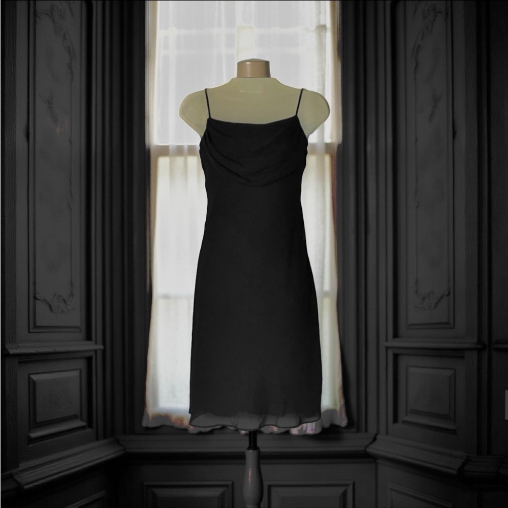 Chiffon Slip Dress LBD Cowl Dress All Occasion Regency Bodycon